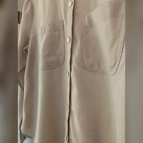 James Perse Light Grey Linen Long Sleeves Shirt - Picture 3 of 6